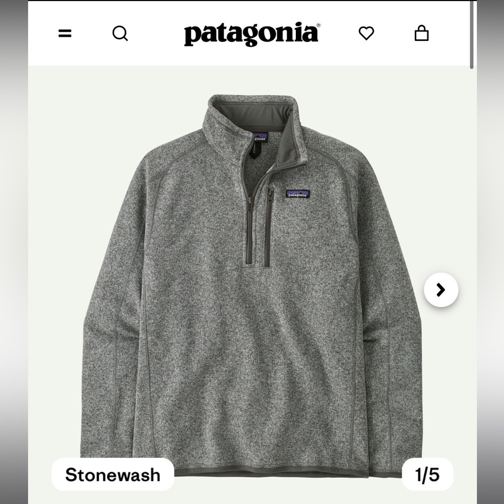 Patagonia Gray Zip Up Sweater Knit Fleece